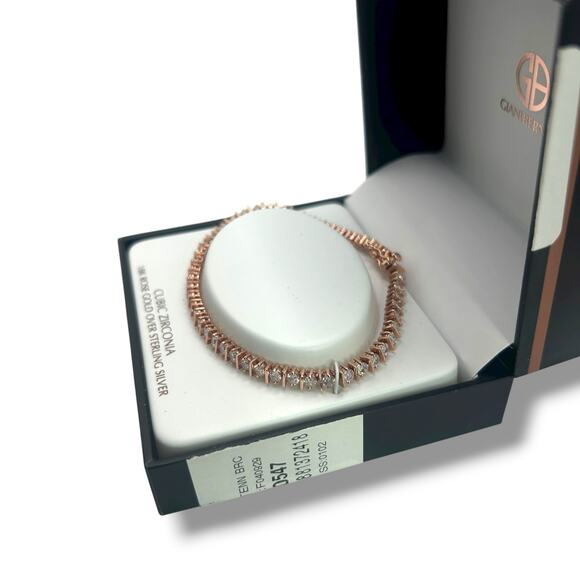 Giani Bernini Cubic Zirconia Tennis Bracelet 18k Rose Gold-Plate Sterling Silver - Picture 7 of 11